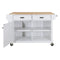 Cambridge Natural Wood Top Kitchen Island with Storage - Supfirm