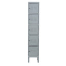 Supfirm 5 Door 66"H Metal Lockers With Lock for Employees,Storage Locker Cabinet  for Home Gym Office School Garage,Gray