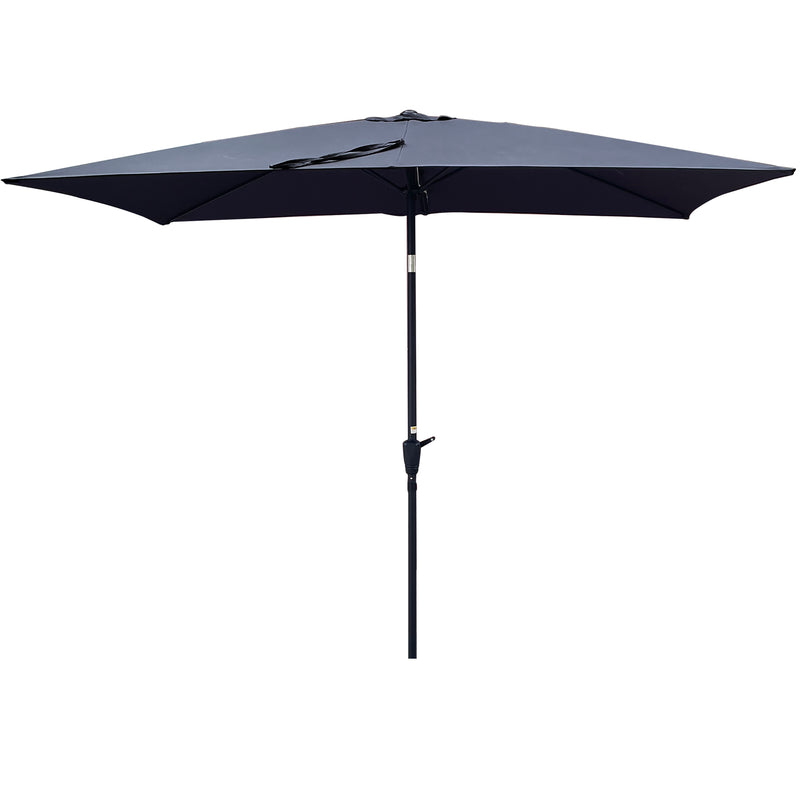 Supfirm 6 x 9ft  Patio Umbrella Outdoor  Waterproof Umbrella with Crank and Push Button Tilt without flap for Garden Backyard Pool  Swimming Pool Market