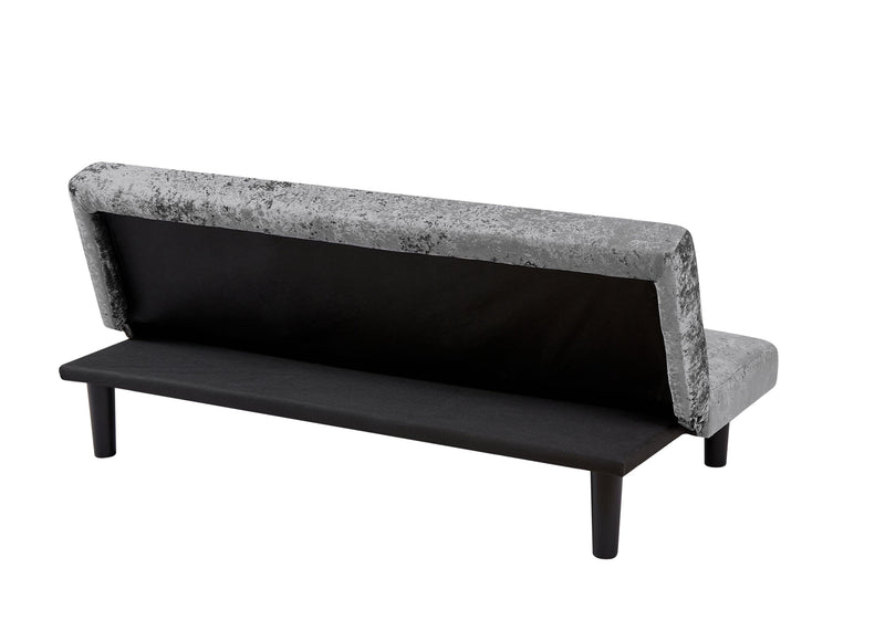 Modern sofa bed in iced velour, multi-position adjustable sofa bed, plastic feet - Supfirm