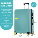 Supfirm Contrast Color Hardshell Luggage 24inch Expandable Spinner Suitcase with TSA Lock Lightweight