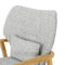 Supfirm Solid Wood Rocking Chair with Light Gray Linen Cushion