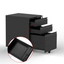 Supfirm Metal mobile 3 Drawer File Cabinet for Legal or Letter Files,Used for Office and Home