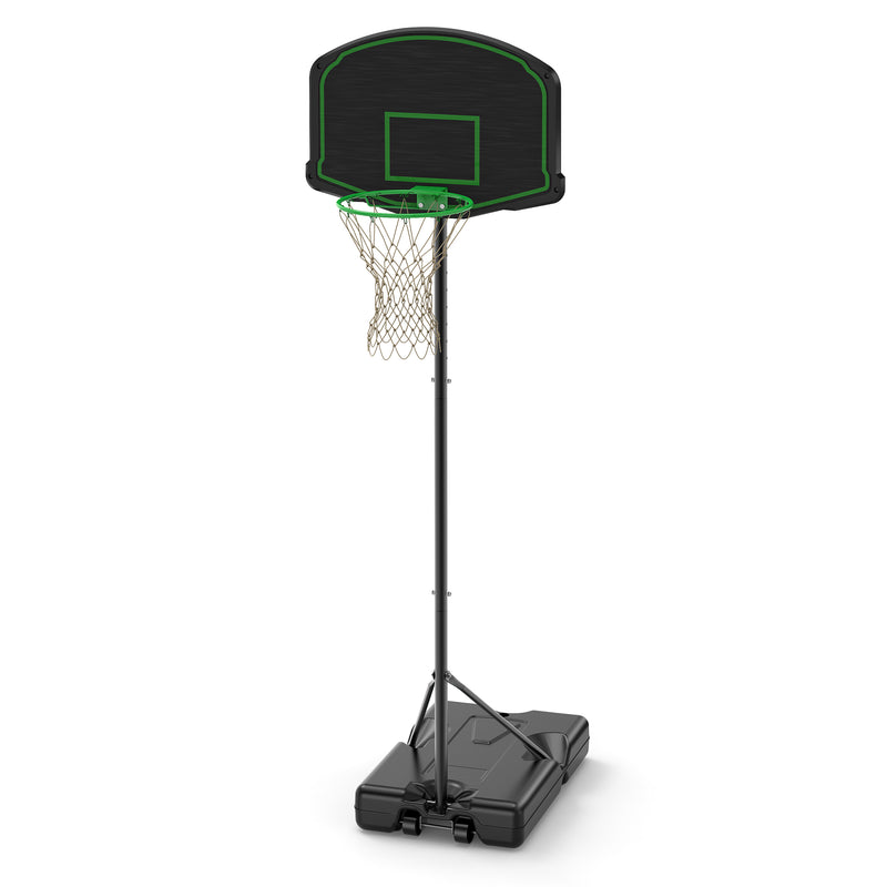 Supfirm Basketball Hoop System Stand with 30in Backboard, Height Adjustable 60Inch-78Inch for Indoor Outdoor, Fillable Base with Wheels for Kids