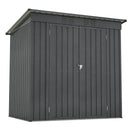 Supfirm 6 x 4 ft Outdoor Storage Shed, All Weather Tool Shed for Garden, Backyard, Lawn, Black