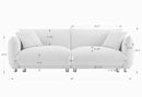 Supfirm A lovable, fat, bread-like sofa with 2 pillows and metal feet with anti-skid pads - Supfirm