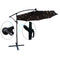 Supfirm 10 ft Outdoor Patio Umbrella Solar Powered LED Lighted Sun Shade Market Waterproof 8 Ribs Umbrella with Crank and Cross Base for Garden Deck Backyard Pool Shade Outside Deck Swimming Pool