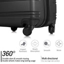 Supfirm 3 Piece Luggage Set Hardside Spinner Suitcase with TSA Lock 20" 24" 28" Available