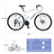 Supfirm 21 Speed Hybrid bike Disc Brake 700C Road Bike For men women's City Bicycle