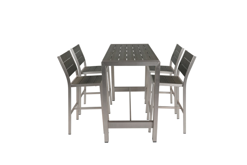 Supfirm All aluminum bar counter and bar chair set for Patio Garden Outdoor