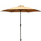 Supfirm 8.8 feet Outdoor Aluminum Patio Umbrella, Patio Umbrella, Market Umbrella with 42 pounds Round Resin Umbrella Base, Push Button Tilt and Crank lift, Taupe