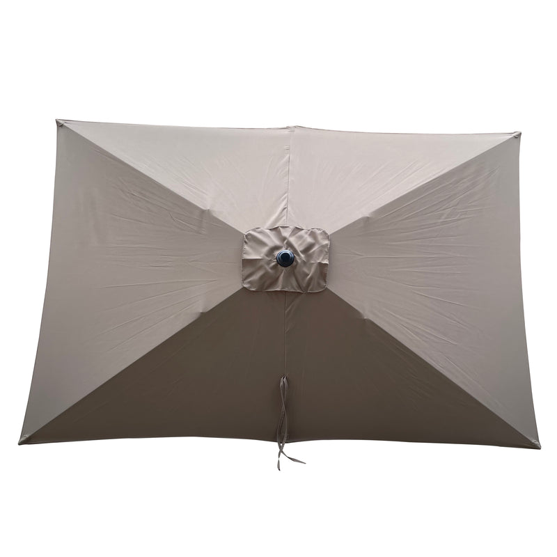 Supfirm 6 x 9ft  Patio Umbrella Outdoor  Waterproof Umbrella with Crank and Push Button Tilt without flap for Garden Backyard Pool  Swimming Pool Market