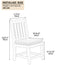 Supfirm HDPE Dining Chair, White, With Cushion, No Armrest,  Set for Playroom, Nursery, Backyard,chair Set of 2