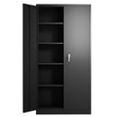 Supfirm Metal Storage Cabinet,Steel Storage Cabinet with 2 Doors and 4 Adjustable Shelves,Black Metal Cabinet with Lock,72"Tall Steel