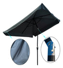 Supfirm 10 x 6.5ft  Patio Umbrella Outdoor  Waterproof Umbrella with Crank and Push Button Tilt for Garden Backyard Pool  Swimming Pool Market