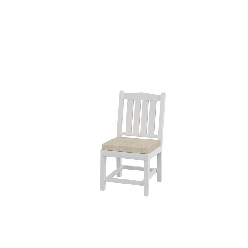 Supfirm HDPE Dining Chair, White, With Cushion, No Armrest,  Set for Playroom, Nursery, Backyard,chair Set of 2