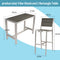 Supfirm All aluminum bar counter and bar chair set for Patio Garden Outdoor