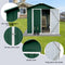 Supfirm Outdoor storage sheds 4FTx6FT Apex roof Green+White