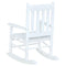 Supfirm White Slat Back Youth Rocking Chair