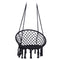 Supfirm Black Swing,Hammock Chair Macrame Swing,Max 330 Lbs Hanging Cotton Rope Hammock Swing Chair for Indoor and Outdoor