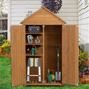 Supfirm Outdoor Storage Cabinet, Garden Wood Tool Shed, Outside Wooden Shed Closet with Shelves and Latch for Yard 39.56"x 22.04"x 68.89"