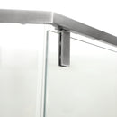 Supfirm Shower Door 34-1/8" x 72" Semi-Frameless Neo-Angle Hinged Shower Enclosure, Brushed Nickel