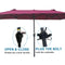 Supfirm 15Ftx9FtDouble-Sided Patio Umbrella Outdoor Market Table Garden Extra Large Waterproof Twin Umbrellas with Crank and Wind Vents for Garden Deck Backyard Pool Shade Outside Deck Swimming Pool