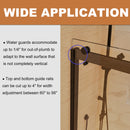 Supfirm 60 in. W x 74 in. H  Shower Door in Matte Black with 5/16 in. (8 mm) Clear Glass