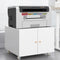 Supfirm Office furniture Copier Cabinet white 2 door steel copier stand mobile pedestal file Printer Stand