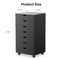 Supfirm Sweetcrispy 7 Drawer Chest - Storage Cabinets with Wheels Dressers Wood Dresser Cabinet Mobile Organizer Drawers for Office