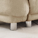 Supfirm A lovable, fat, bread-like sofa with 2 pillows and metal feet with anti-skid pads - Supfirm