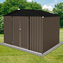 Supfirm Metal garden sheds 6ft×8ft outdoor storage sheds Brown + Black