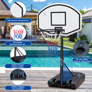 Supfirm Portable Poolside Basketball Hoop Swimming Pool 3.1ft to 4.7ft Height-Adjustable Basketball System Goal Stand for Kids