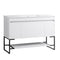 48" Bathroom Vanity with Sink,Bathroom Vanity Cabinet with Two Soft Close Cabinet Doors & soft-close Drawers,Bathroom Storage Cabinet with a Lower Open Shelf,with Metal Legs,White Ceramic Sink,White - Supfirm