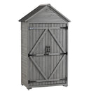 Supfirm Outdoor Storage Cabinet, Garden Wood Tool Shed, Outside Wooden Shed Closet with Shelves and Latch for Yard 39.56"x 22.04"x 68.89"