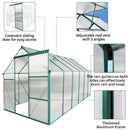 Supfirm 6x12 FT Polycarbonate Greenhouse Raised Base and Anchor Aluminum Heavy Duty Walk-in Greenhouses for Outdoor Backyard in All Season