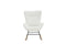 Supfirm Rocking Chair Nursery, Solid Wood Legs Reading Chair with Teddy Fabric Upholstered , Nap Armchair for Living Rooms, Bedrooms, Offices, Best Gift,White Teddy fabric