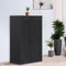 Supfirm Bathroom Storage Cabinet Freestanding Wooden Floor Cabinet with Adjustable Shelf and Double Door Black