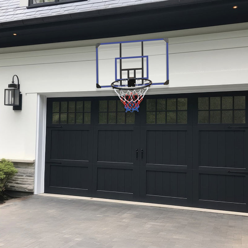 Supfirm Wall-mounted basketball hoop, 45 x 29 inches shatterproof back, folding hoop, durable hoop and all-weather mesh for indoor and outdoor use