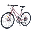 Supfirm 7 Speed Hybrid bike Disc Brake 700C Road Bike For men women's City Bicycle