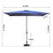 Supfirm Large Blue Outdoor Umbrella 10ft Rectangular Patio Umbrella For Beach Garden Outside Uv Protection