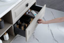 60*23*21in Wall Hung Doulble Sink Bath Vanity Cabinet Only in Bathroom Vanities without Tops - Supfirm