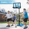 Supfirm Use for Outdoor Height Adjustable 4.8 to 7.7ft Basketball Hoop 44 Inch Backboard Portable Basketball Goal System with Stable Base and Wheels