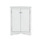 Supfirm White Triangle Bathroom Storage Cabinet with Adjustable Shelves, Freestanding Floor Cabinet for Home Kitchen