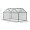 Supfirm 4' x 2' x 2' Portable Mini Greenhouse, Small Greenhouse with PVC Cover, Roll-up Zippered Windows for Indoor, Outdoor Garden, Clear