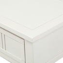 Supfirm TREXM Daisy Series Console Table Traditional Design with Two Drawers and Bottom Shelf (Ivory White)