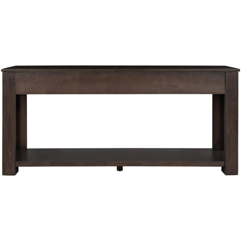 Supfirm TREXM Console Table/Sofa Table with Storage Drawers and Bottom Shelf for Entryway Hallway(Espresso)