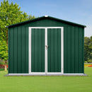 Supfirm Metal garden sheds 6ftx8ft outdoor storage sheds Green+White