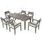 Supfirm U_Style  Acacia Wood Outdoor Dining Table And Chairs Suitable For Patio, Balcony Or Backyard