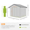 Supfirm 9' x 6' Outdoor Storage Shed, Garden Tool House with Foundation, 4 Vents, and 2 Easy Sliding Doors for Backyard, Patio, Garage, Lawn, Green